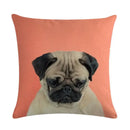 Axyaa Cute Puppy Head Linen Pillow Case 45*45cm