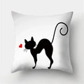 Cute Cat Cushion Cover 45x45cm - Axyaa Home Decor Pillowcases