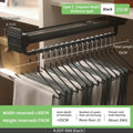 Axyaa Extendable Clothes Rail | Top Mount Wardrobe Hanger | Adjustable Trouser Organiser