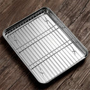 Axya Stainless Steel Baking Tray with Wire Rack - Cooking Essential