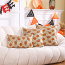 Axyaa Gilded Pumpkin Halloween Pillowcase Set - Orange Festival Decor - Soft Throw Cushion Cover