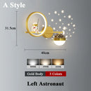 Axyaa Astronaut Star Projector LED Wall Lamp for Kid's Room- Modern Nordic Lighting