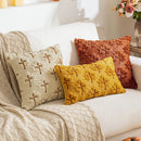 Axyaa Autumn Maple Leaf Plush Pillowcase - Three-Dimensional Embroidered Sofa Cushion Cover