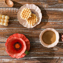 Axyaa European Ceramic Flower Coffee Cup & Saucer Set