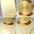 Axyaa Geometric Marble Pendant Light: Modern Minimalist Chandelier for Living Room