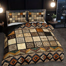 Axyaa Retro Tribal Geometric Patchwork Duvet Cover Set with 2 Pillowcases