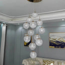 Axyaa Crystal Chandelier Stair Pendant Lamp Living Room Pendant Lights Interior Lighting
