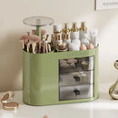 Axyaa Makeup Organizer Box: Dustproof Cosmetic Storage for Brushes, Lipsticks, and Eyeshadow