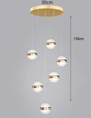 Axyaa Crystal Chandelier Set - Elegant Ceiling Lights for Home, Dining Room, Staircase