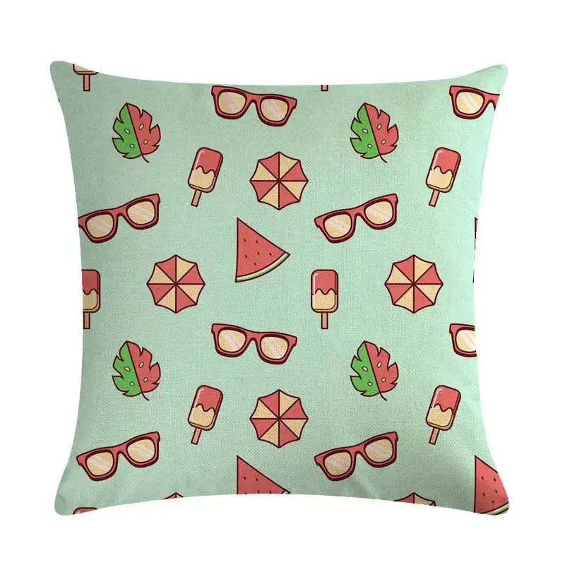 Nordic Cartoon Animal Print Linen Pillowcase for Axyaa Brand