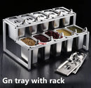 Axya Buffet Pan with Rack Serving Bowl, Buffet Basin & Seasoning Tray