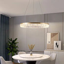 Axyaa Modern French Style Crystal Chandelier Ring Pendant Light
