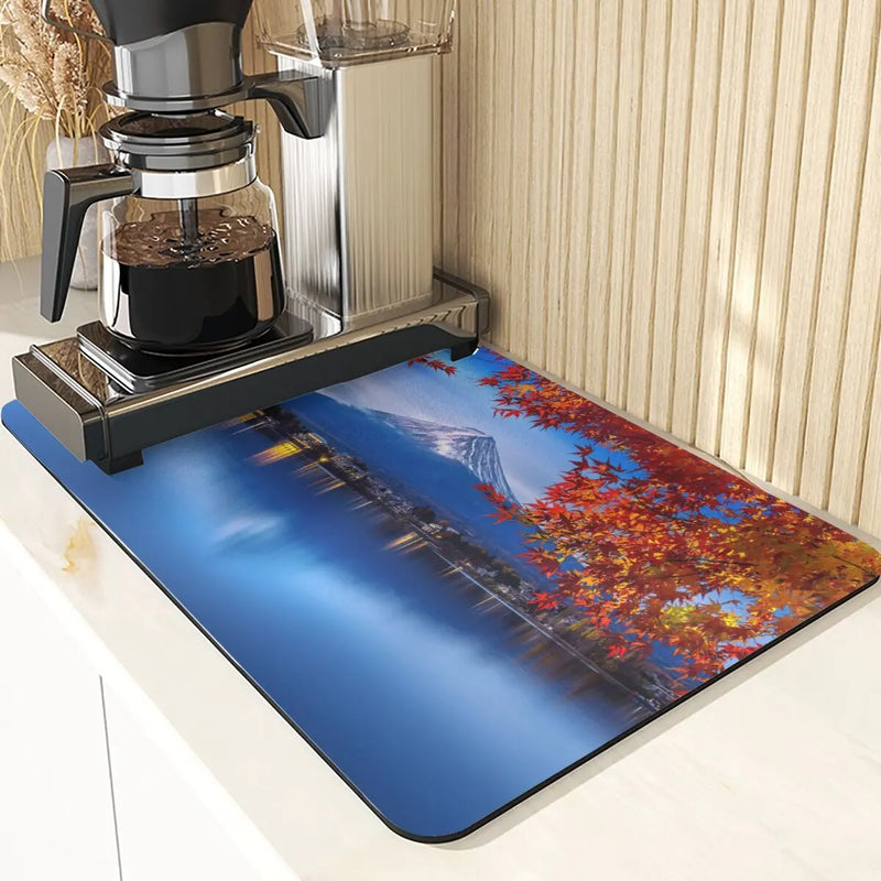 Axyaa Fujiyama Sakura Coasters Mats & Placemats: Plant Style Kitchen Table Mat
