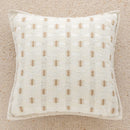 Axyaa Orange Garden Leaves Jacquard Cushion Cover, 45x45cm