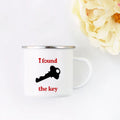 Axyaa His and Hers Lovers Camp Cup Enamel Mug Gift for Couples
