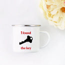Axyaa His and Hers Lovers Camp Cup Enamel Mug Gift for Couples