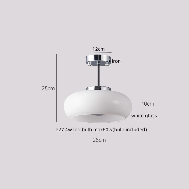 Axyaa Japanese Style LED Ceiling Lamp Iron Glass Modern Ceiling Light Home Decor