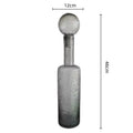 Axyaa Grey Glass Vase with Hammer Lid for Floral Arrangements