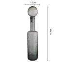Axyaa Grey Glass Vase with Hammer Lid for Floral Arrangements