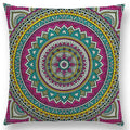Axyaa Boho Rainbow Mandala Pillow Case Sun Moon Flowers Dream Fantasy Cover