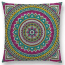 Axyaa Boho Rainbow Mandala Pillow Case Sun Moon Flowers Dream Fantasy Cover