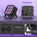 Axyaa RGBWA+UV Par Light Set, DMX512 Stage Effect Lighting for DJ Disco Party