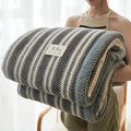 Axyaa Chenille Yarn Knit Blanket: Soft Throw for Couch or Bed
