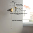 Axyaa Crystal Copper LED Wall Light Fixture for Kitchen Bedroom Home Decor