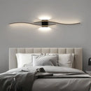 Axyaa Double Curve LED Wall Lamp Remote Control Light - Black Gold Sconces