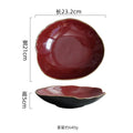 Axyaa Flame-Killed Ceramic Irregular Plate Restaurant Sushi Salad Pasta Molecular Cuisine Tableware