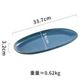 Axyaa Retro Oval Ceramic Sushi Plate Set | Restaurant Tableware for Molecular Cuisine
