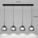 Axyaa Glass Pendant Light: Modern Adjustable LED Chandelier for Living, Dining, Kitchen.