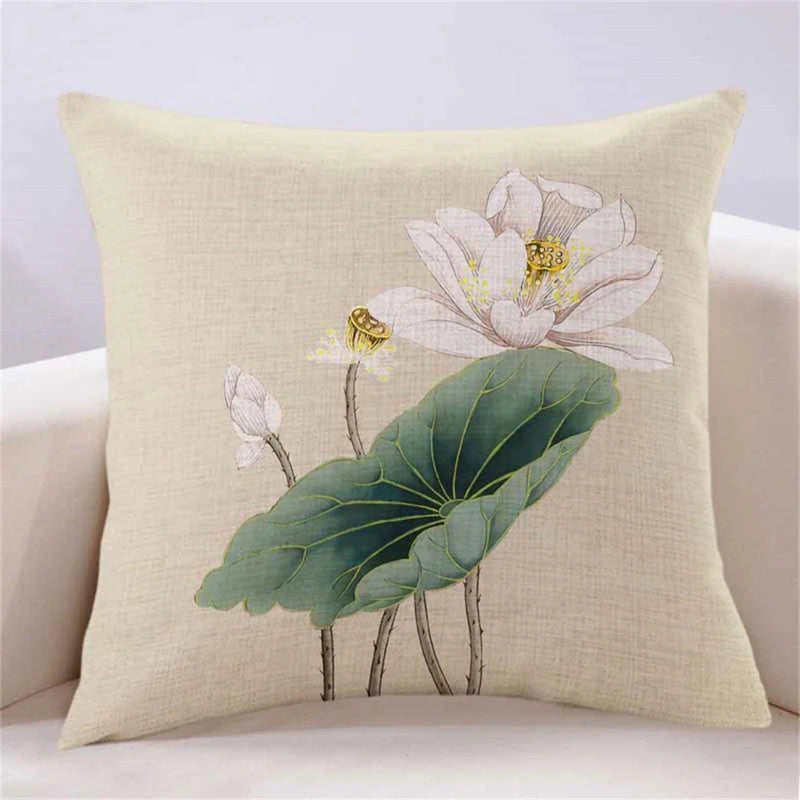 Lotus Cushion Cover by Axyaa: Stylish Home Decor Pillowcase for Living Room, Car, and More