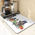 Axyaa Cute Turkey Pumpkin Kitchen Coasters Absorbent Non-Slip Thanksgiving Mat