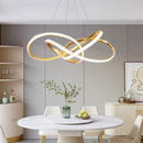 Axyaa Geometric Line LED Chandelier for Modern Home Decor & Lighting