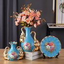 Axyaa Ceramic Flower Vase Set - Modern European Home Decor & Accessories