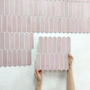 Axyaa Pink Tile Stickers for Kitchen & Bathroom Walls, Water & Mold Resistant