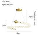 Axyaa Nordic Style Cream Pendant Light for Living Room & Bedroom