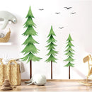 Watercolor Pine Tree Wall Sticker by Axyaa: DIY Peel and Stick Art for Nursery & Kids Room