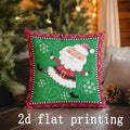 Axyaa Santa Claus Christmas Pattern Cushion Covers - Sofa, Bedroom, Car Pillow Cover
