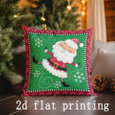 Axyaa Santa Claus Christmas Pattern Cushion Covers - Sofa, Bedroom, Car Pillow Cover