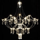 Axyaa Golden Lustre Crystal LED Chandelier for Living Room Dining Bedroom