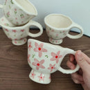 Axyaa Floral Hand-Kneaded Mug with Fresh and Elegant Design