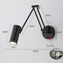 Axyaa Swinging LED Wall Lamp with Adjustable Telescopic Arm