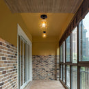 Axyaa Hemp Rope Woven Ceiling Light: Retro Style, E27 Base, Aisle & Balcony Fixture