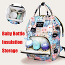 Axyaa Cartoon Backpack Diaper Bag with Insulated Mommy Bottle Storage
