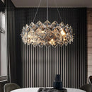 Crystal Chandelier by Axyaa - Elegant Pendant Light for Living Room, Dining Room & Ceiling