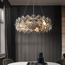 Axyaa Crystal Chandelier Pendant Light for Living & Dining Room