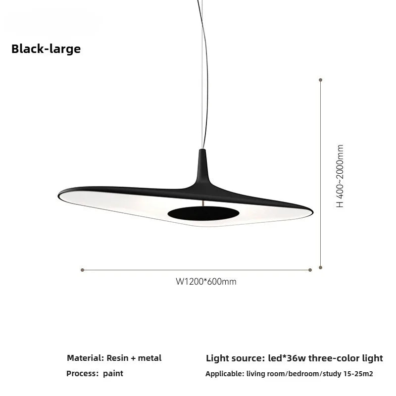 Axyaa Nordic LED Pendant Lamp for Dining Room, Modern Resin Suspend Light