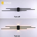 Axyaa Black Iron LED Wall Lamp for Living Room Bedside TV Background